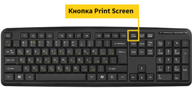 кнопка print screen на клавиатуре